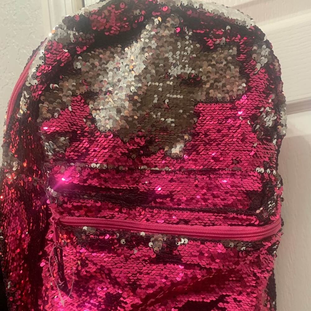 Pink interchangeable sequin Bookbag
